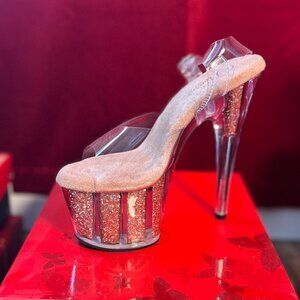 Pleaser - ADORE-708G - 7 Inch - Gold Platform Heel (Brand New)